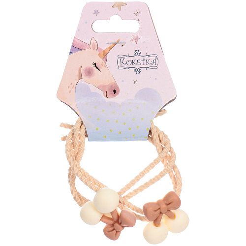 Резинки для волос 2шт Impulse, вишенки, микс 5 цветов, d-5см_5