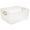 Корзина для хранения "ЭЛГАТТ", цвет белый, 36*26*16,5см (лейбл Селфи)