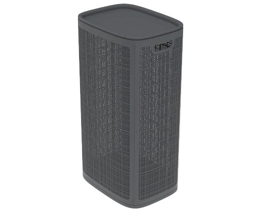 Корзина для белья Лён 100л 43*32,1*80см графит