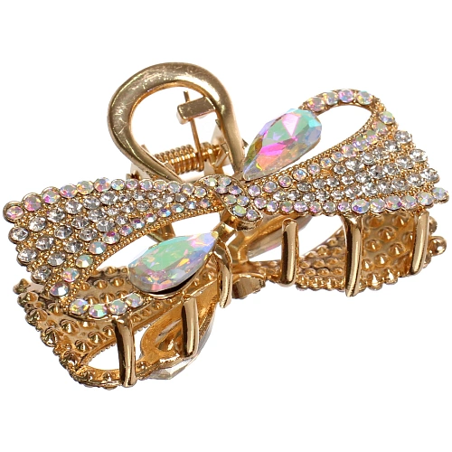 Заколка - краб для волос на блистере LAVITA, бантик, цвет серебро и золото, 5,83,3см_6