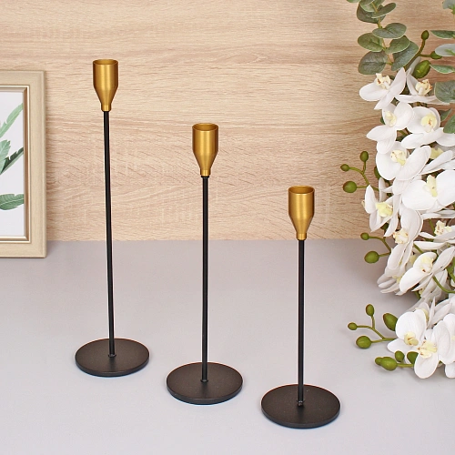 Подсвечники GRACE 22 2732 см (набор 3 шт), Черный_6