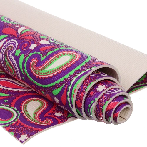 Коврик для йоги 6 мм 173х61 см Свежесть ветра PVC, микс принтов_4