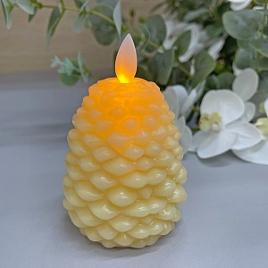 Сувенир  подсветкой "Свеча - Шишка" 5*10 см, 