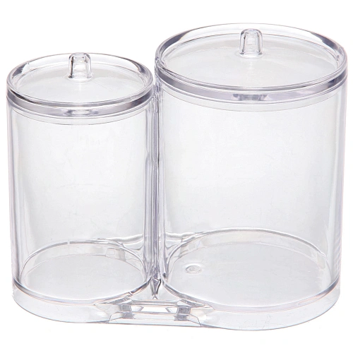 Органайзер для хранения ватных палочек и дисковФАНТЭНЕГРО, прозрачный, 15386125см_4