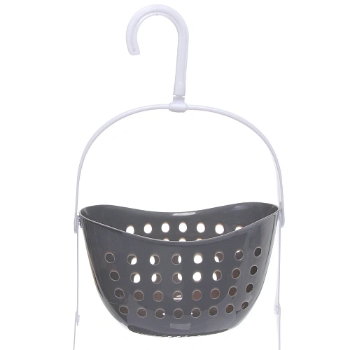 Корзина - органайзер для хранения подвесная ЛЕНАРО, цвет серый, три секции, 231679см _4