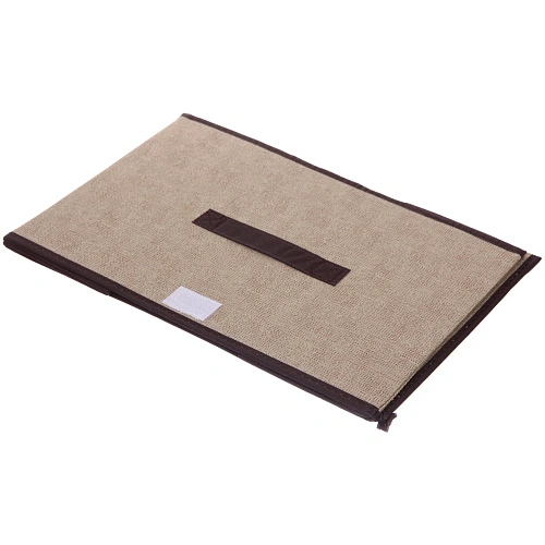 Короб - органайзер складной стеллажный для хранения вещей ДОМания, цвет бежевый, 372424см (лейбл)_5