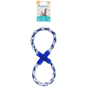 Игрушка - канат для собак средних и крупных пород "НЕСКУЧАЙКА", цвет синий 25*10,5см / 80гр (лейбл)