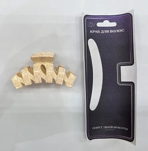 Заколка - краб для волос "AKS - MANTANA", микс 6 цветов, зиг - заг, 7*2,3см 