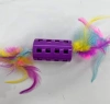 Игрушка для кошек валик "МУРОЧКИН", цвет фиолетовый, с бубенчиком, 5,8*3,5см
