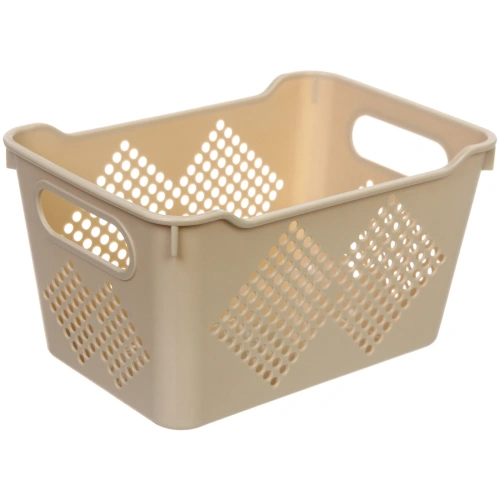 Корзина для хранения универсальная "БИРСТАД", цвет cв.бежевый, 22*15*12см
