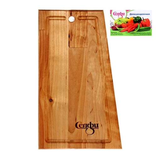 Доска разделочная "Парус" малая с желобом 30*18*1,8см 