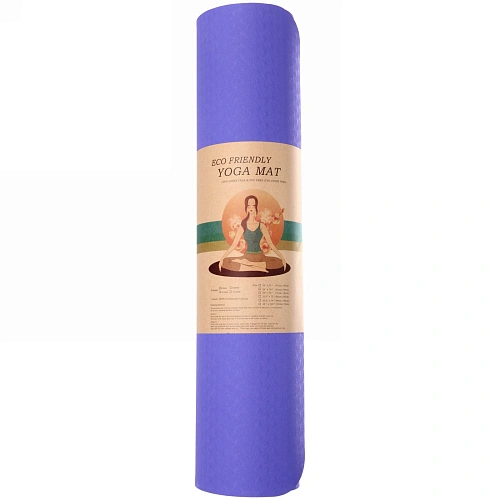 Коврик для йоги 6мм 61183 см Гармония 2х сторонний, фиолетовыйсиреневый_7