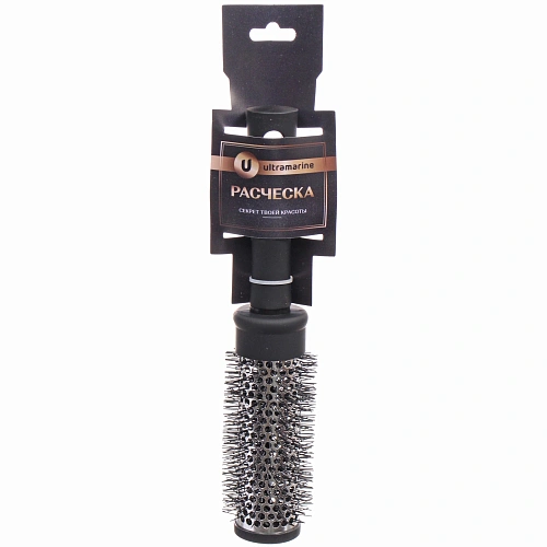 Расческа массажная брашинг "СЕКРЕТ ТВОЕЙ КРАСОТЫ", цвет черный, матовое покрытие, 3.5*22см