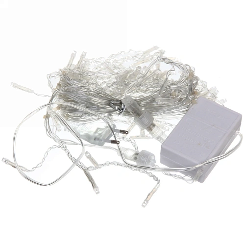 Гирлянда для улицы БАХРОМА ш3м в4060см 100 ламп LED, прозр пров, 8 реж, IP-54, Красный (возможность соединения)_3