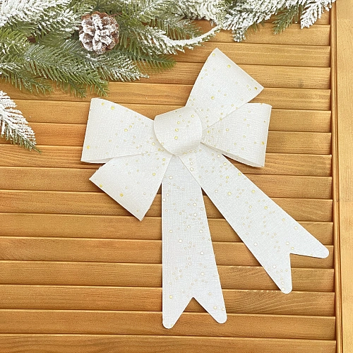 Бант на ёлку "Зимнее волшебство" 22*28 см, Золото