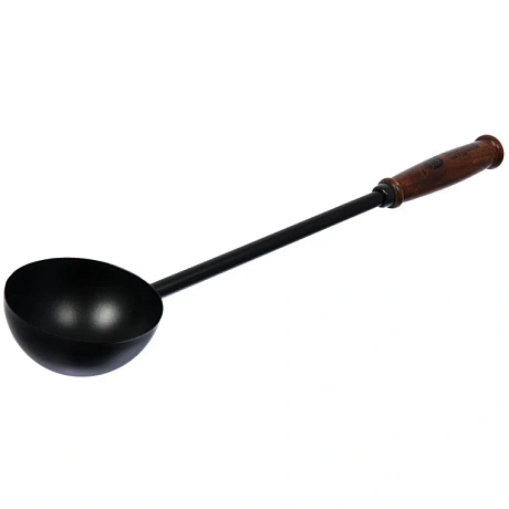 Ковш из стали "Банные штучки", цвет черный, 0,2 л, длина 45см