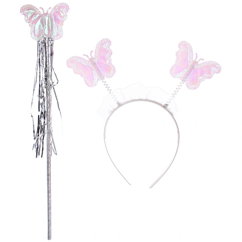 Карнавальный костюм Звездное небо (юбка, ободок, волшебная палочка), Белый_4