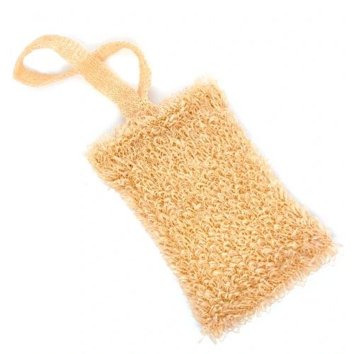 Мочалка для тела массажная средней жесткости «TERRY OPTIMA», цвет бежевый, 17*11см