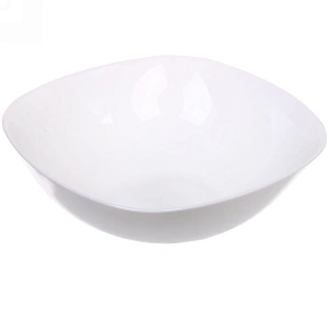 Салатник "White magic" 600мл стеклокерамика 15*15*5см мягкий квадрат