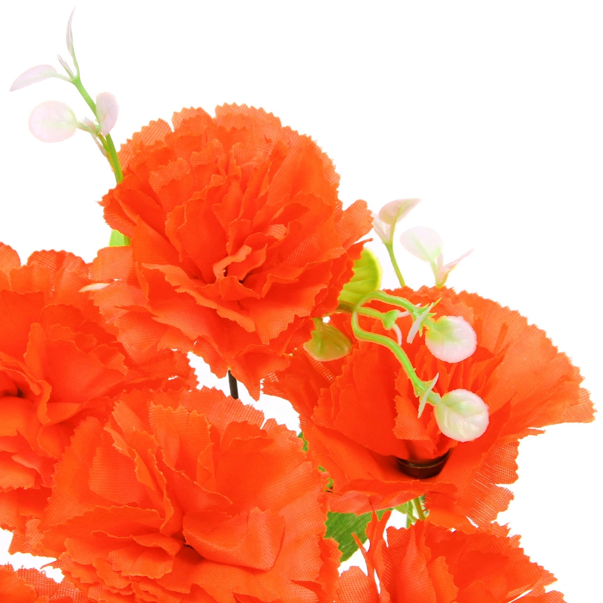 Искусственные цветы "Букет Гвоздик" 34см 7цветков оранжевые