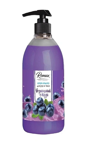 Крем-мыло "Черничный смузи" Romax, 1 л