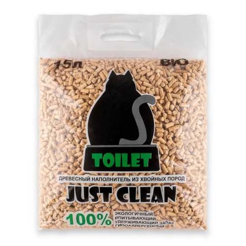 Наполнитель Just Clean  древесный 15 л.