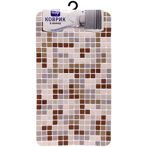 Коврик в ванну 64х34 "Орегон" серо-коричневый