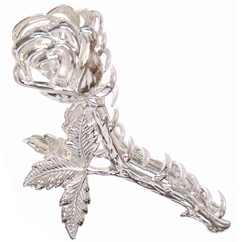 Заколка - краб для волос на блистере ДЕ Палма, роза, цвет золото и серебро, 114см (пакет с подвесом)_5