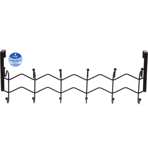 Крючки надверные на планке "ЛОФТ ТАМБЛ", цвет чёрный, 49.5*18.3*10.5см (Лейбл Селфи)