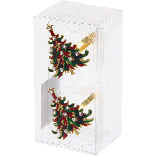 Набор колец для салфеток 2шт `Ёлочка нарядная, цветная_4