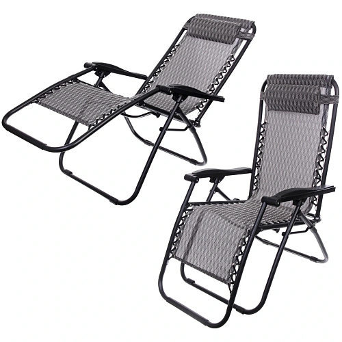 Шезлонг-кресло "Уют",177*64*113 см с подголовником, 2 положения, соты