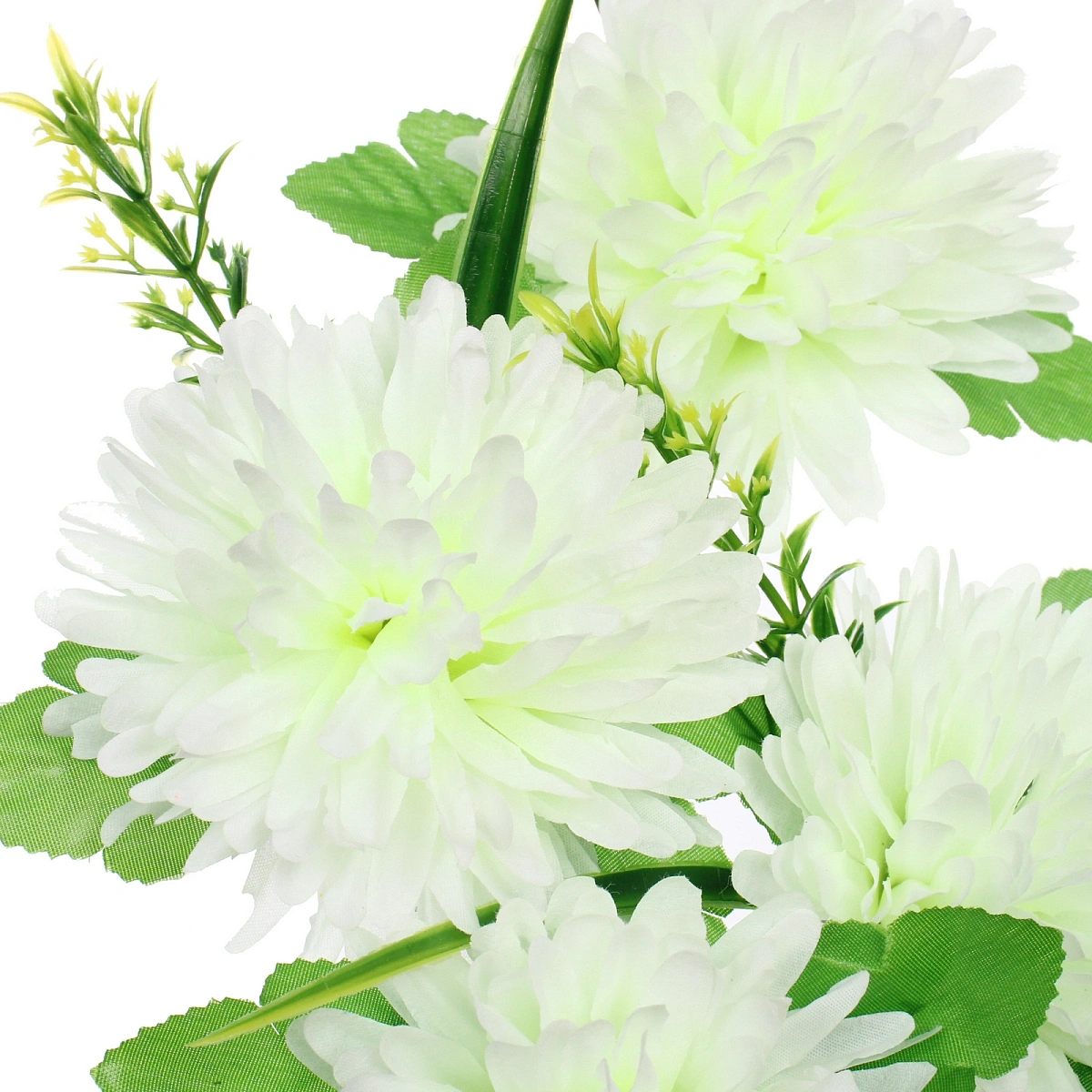 Искусственные цветы "Цветочная мелодия" Хризантемы 40см 7 цветков белые