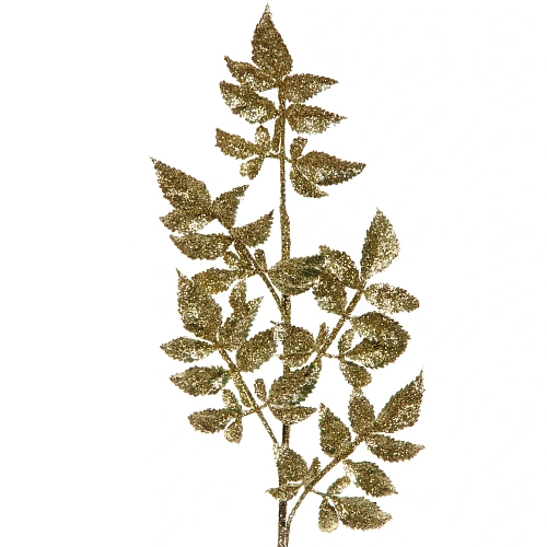 Ветка декоративная Изысканный блеск 62 см, Золото_3