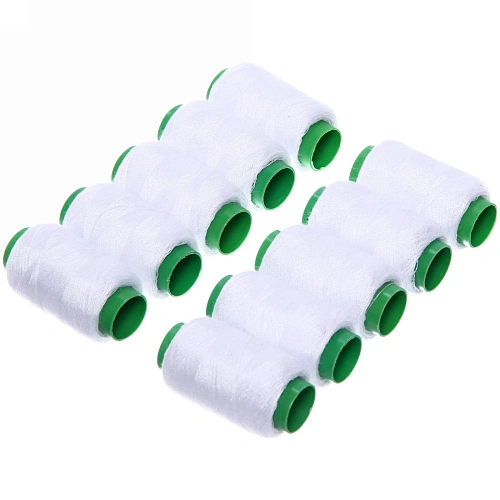 Нитки в наборе "Лучшая швея", цвет белый, 10 шт, в пакете (намотка 1 шт-60м)