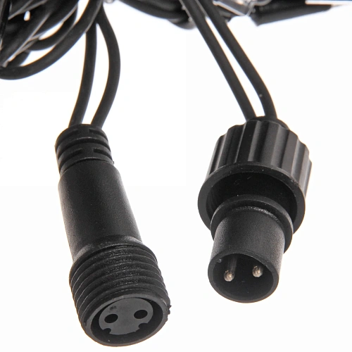 Гирлянда для улицы 11м 100 ламп LED чёрный провод, 8 реж, IP-65, Теплый белый (возможность соединения)_8