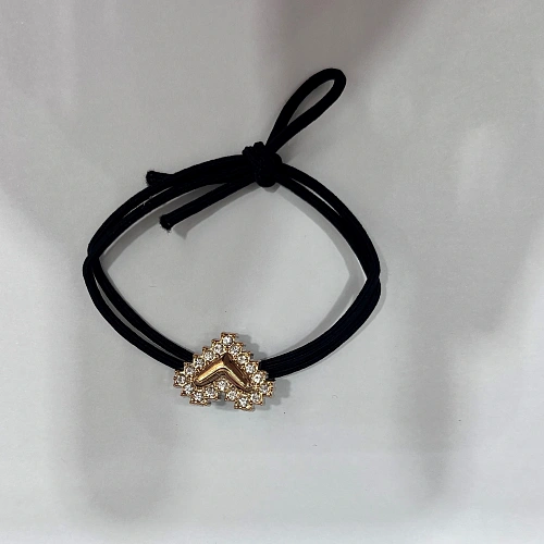 Резинка для волос в наборе 2шт "DesignPRO", цвет черный / золото , 2*1,5см