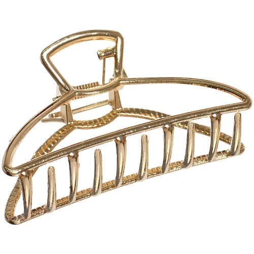 Заколка - краб для волос на блистере PREMIUM, сантьяго, цвет серебро и золото, 7,5см_4