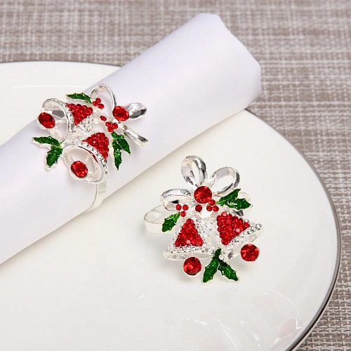 Набор колец для салфеток 2шт "`Колокольчики", цвет серебро