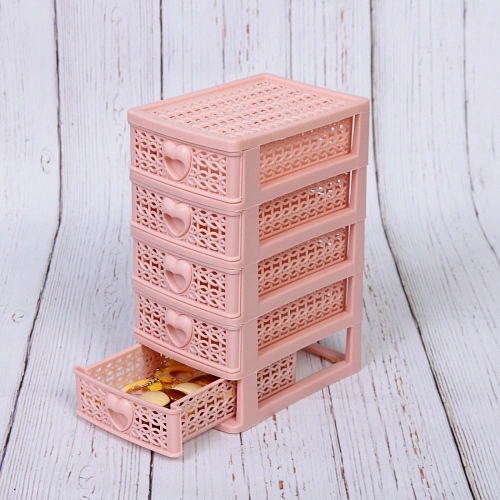 Комод малый ПАЛЕРМО, цвет пудровая роза, 5 отделений, 13918,5см_3