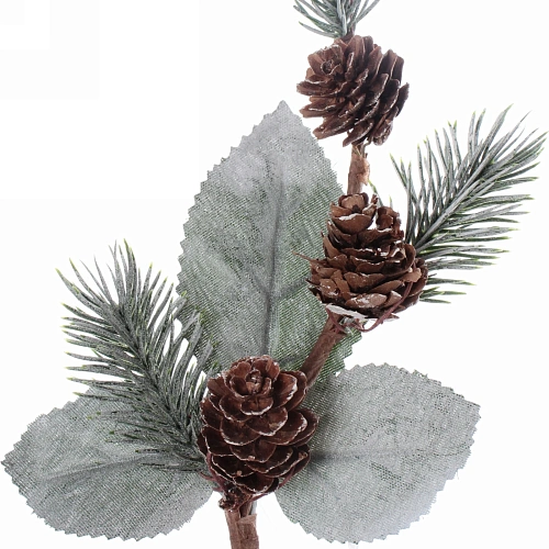 Ветка хвойная Зимнее утро, 29 см_6