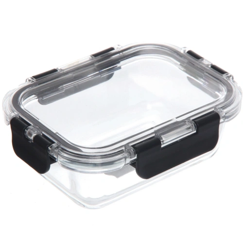 Контейнер стеклянный 370мл "Палермо" герметичный, прямоугольный