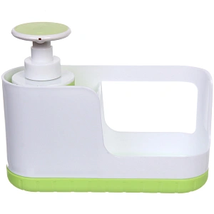 Дозатор для жидкого мыла с подставкой под губку Забота 835