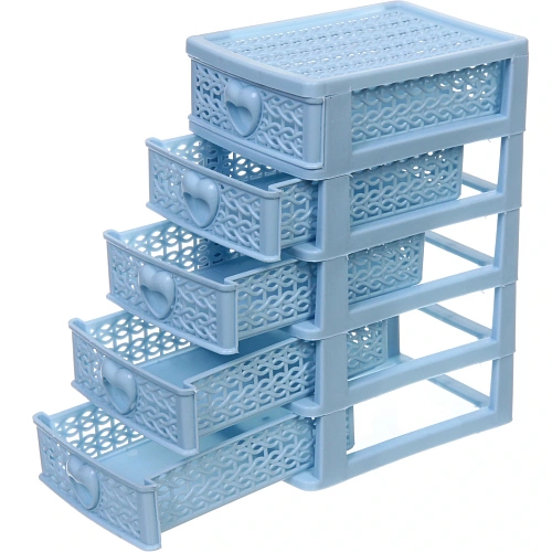 Комод малый ПАЛЕРМО, цвет голубой, 5 отделений, 13918,5см_4