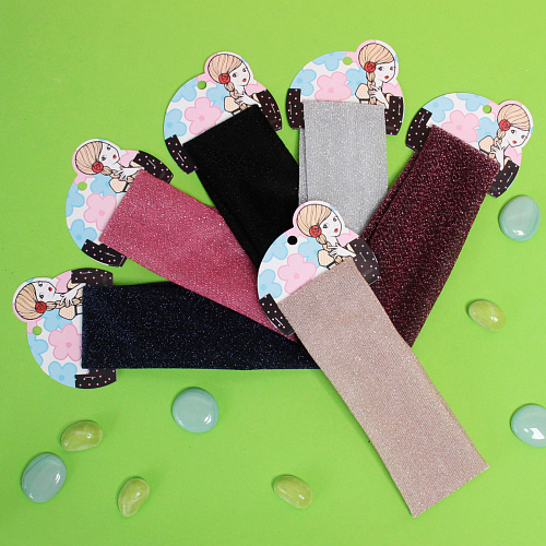 Повязка на голову Britney Room, с люрексом, микс 6 цветов, 207см_3