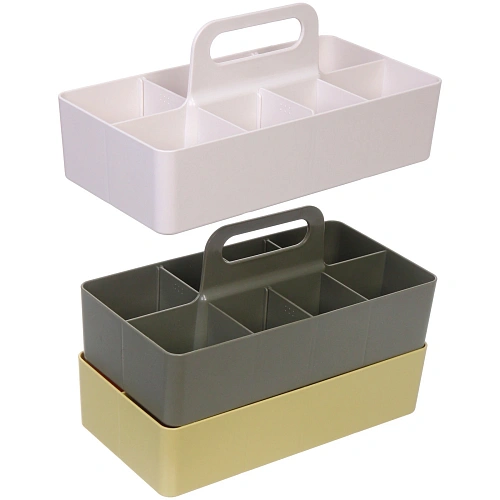 Органайзер функциональный для хранения с ручкой ИДЕАДОМА, восемь отделений, цвет медовый, 33178см_6