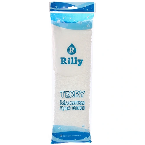 Мочалка для тела полипропиленовая с поролоном средней жесткости «TERRY», цвет белый, 4311 см_6